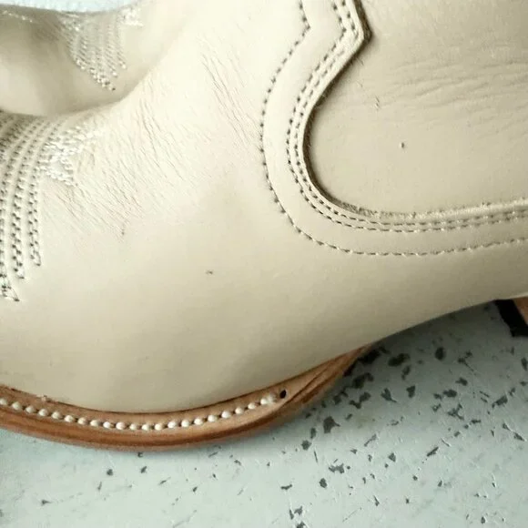 Lane JENTRY Knee High Womens Cowboy Boots 11 Pale Ivory Western Cowgirl Tall